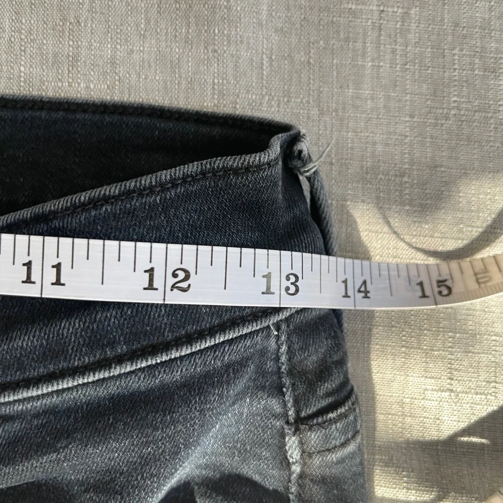 Mother Insider‎ Crop Step Fray Hem Night In Paris Jeans Women 26 Black High Rise